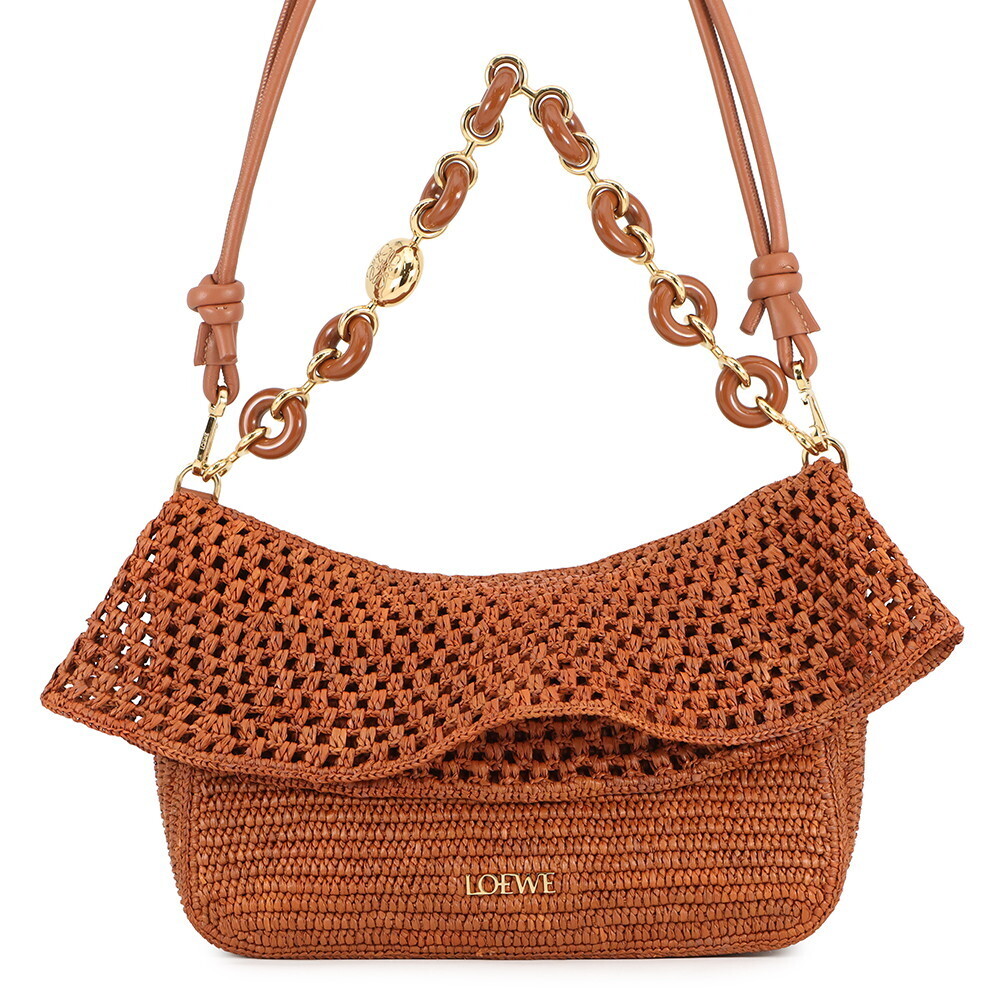 Loewe Shoulder Bag Ora Raffia Brown